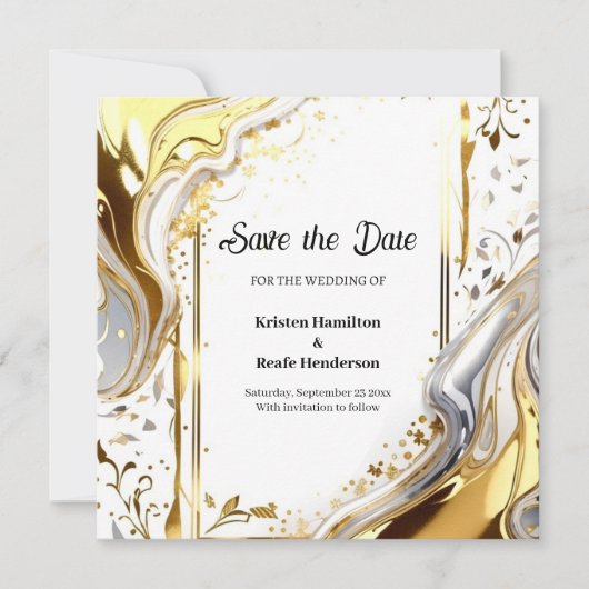Einfache Hochzeit Speichern Sie die Datumskarte Save The Date (Vorderseite)