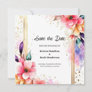 Einfache Hochzeit Speichern Sie die Datumskarte Save The Date