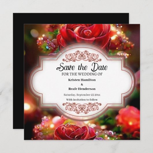 Einfache Hochzeit Speichern Sie die Datumskarte Save The Date (Vorne/Hinten)