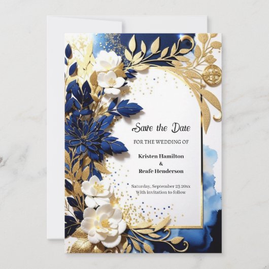 Einfache Hochzeit Speichern Sie die Datumskarte Save The Date (Vorderseite)