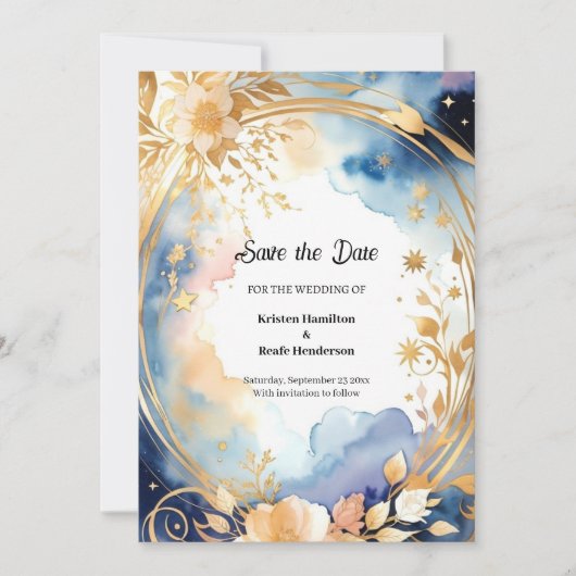 Einfache Hochzeit Speichern Sie die Datumskarte Save The Date (Vorderseite)