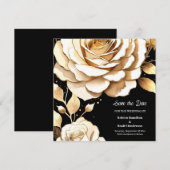 Einfache Hochzeit Speichern Sie die Datumskarte Save The Date (Vorne/Hinten)