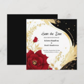 Einfache Hochzeit Speichern Sie die Datumskarte Save The Date (Vorne/Hinten)