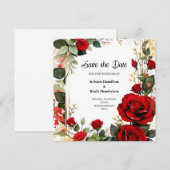 Einfache Hochzeit Speichern Sie die Datumskarte Save The Date (Vorne/Hinten)