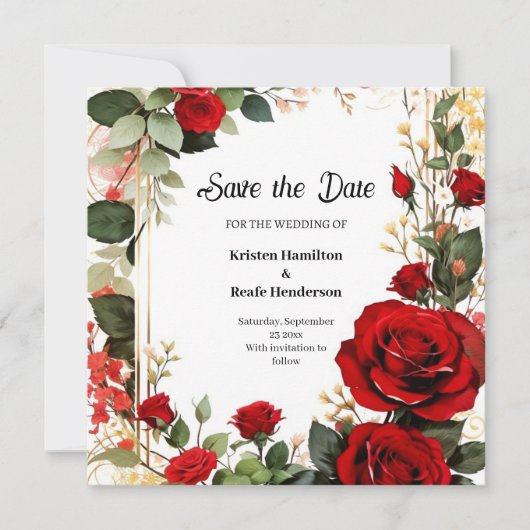 Einfache Hochzeit Speichern Sie die Datumskarte Save The Date (Vorderseite)