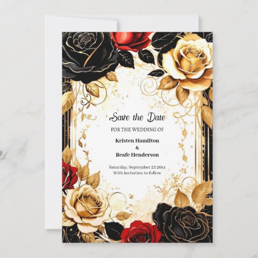 Einfache Hochzeit Speichern Sie die Datumskarte Save The Date (Vorderseite)