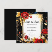 Einfache Hochzeit Speichern Sie die Datumskarte Save The Date (Vorne/Hinten)