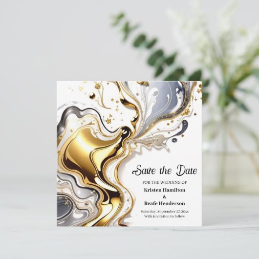 Einfache Hochzeit Speichern Sie die Datumskarte Save The Date (Stehend Vorderseite)