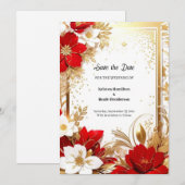 Einfache Hochzeit Speichern Sie die Datumskarte Save The Date (Vorne/Hinten)
