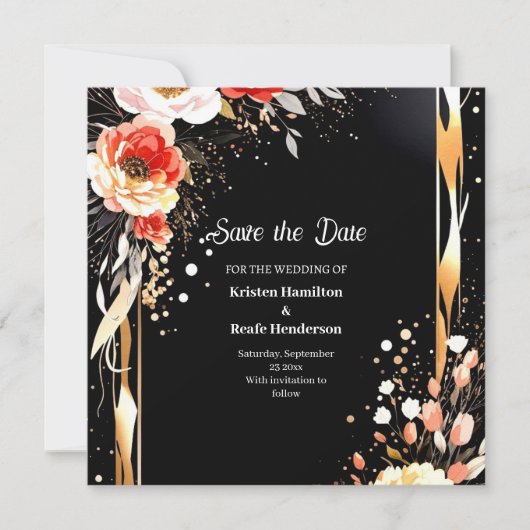Einfache Hochzeit Speichern Sie die Datumskarte Save The Date (Vorderseite)