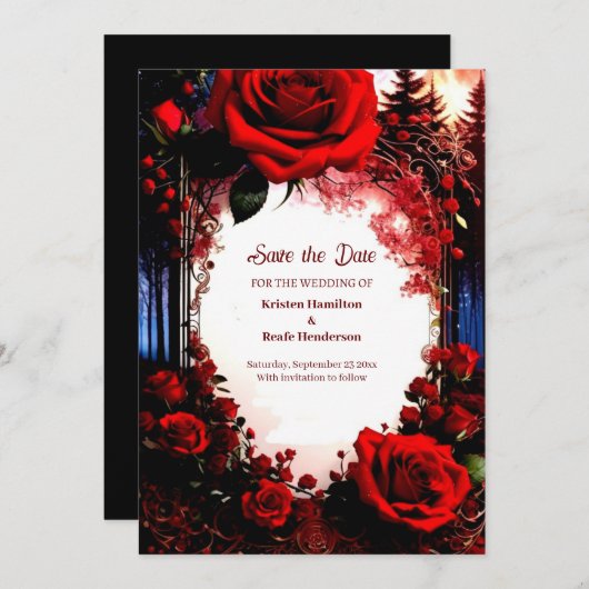 Einfache Hochzeit Speichern Sie die Datumskarte Save The Date (Vorne/Hinten)