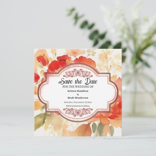 Einfache Hochzeit Speichern Sie die Datumskarte Save The Date (Stehend Vorderseite)