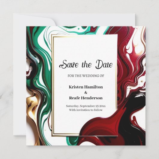 Einfache Hochzeit Speichern Sie die Datumskarte Save The Date (Vorderseite)