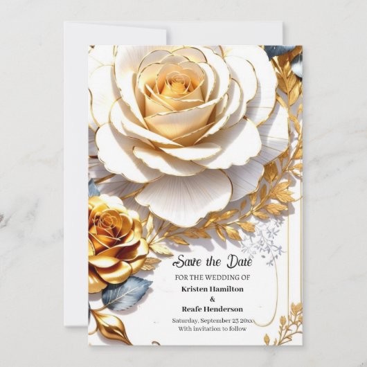 Einfache Hochzeit Speichern Sie die Datumskarte Save The Date (Vorderseite)