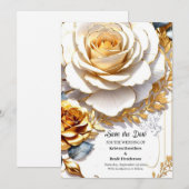 Einfache Hochzeit Speichern Sie die Datumskarte Save The Date (Vorne/Hinten)
