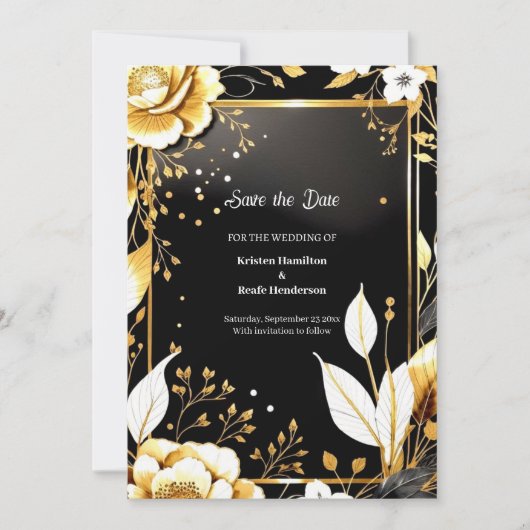 Einfache Hochzeit Speichern Sie die Datumskarte Save The Date (Vorderseite)