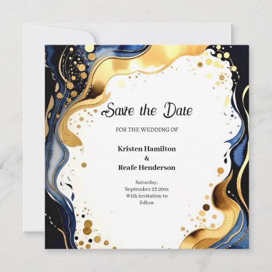 Einfache Hochzeit Speichern Sie die Datumskarte Save The Date (Vorderseite)