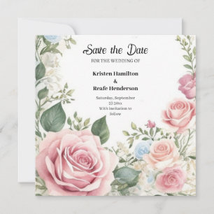 Einfache Hochzeit Speichern Sie die Datumskarte Save The Date
