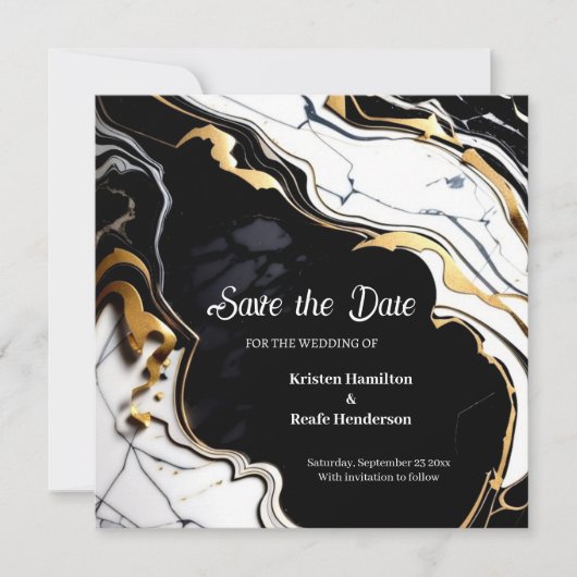 Einfache Hochzeit Speichern Sie die Datumskarte Save The Date (Vorderseite)