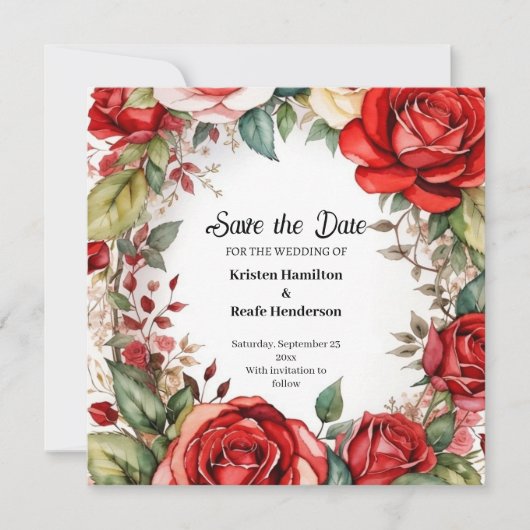 Einfache Hochzeit Speichern Sie die Datumskarte Save The Date (Vorderseite)