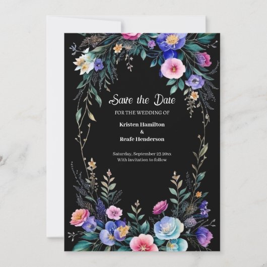 Einfache Hochzeit Speichern Sie die Datumskarte Save The Date (Vorderseite)