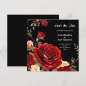 Einfache Hochzeit Speichern Sie die Datumskarte Save The Date (Vorne/Hinten)