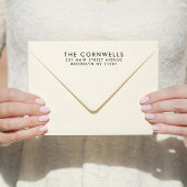 Einfache Hochzeit Speichern Sie die Rücksendeadres Permastempel