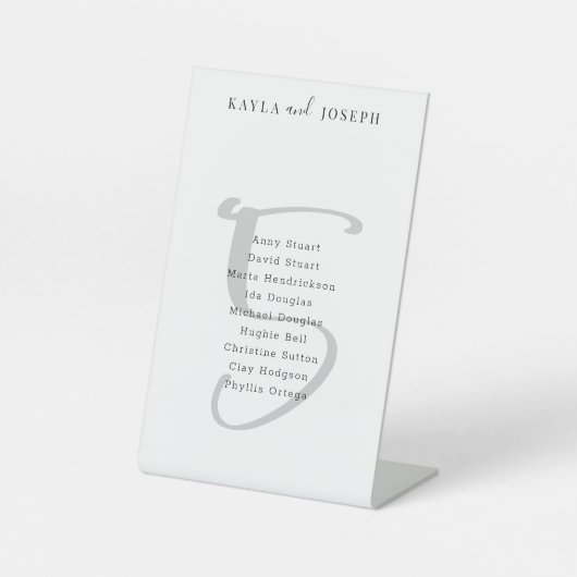 Einfache Hochzeit Tischnummer 5 Pedestal Zeichen Sockelschild (Vorderseite)