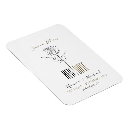 Einfache Hochzeit verschoben ändern das Datum Magnet (Rechte Seite)