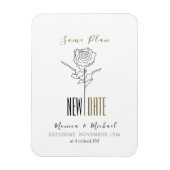 Einfache Hochzeit verschoben ändern das Datum Magnet (Vertikal)