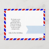 Einfache Hochzeit Vielen Dank Bild Postkarte (Rückseite)