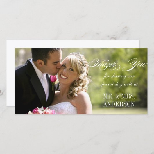 Einfache Hochzeit Vielen Dank Dankeskarte (Vorne/Hinten)