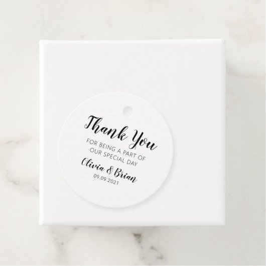 Einfache Hochzeit Vielen Dank für Ihre Unterstützu Geschenkanhänger (Beispiel)