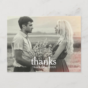 Einfache Hochzeit Vielen Dank Postkarte