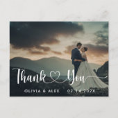 Einfache Hochzeit Vielen Dank Postkarte (Vorderseite)