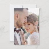 Einfache Hochzeit Vielen Dank Script Message Moder Dankeskarte (Rückseite)