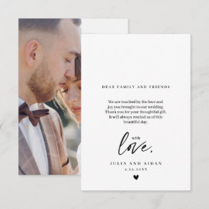 Einfache Hochzeit Vielen Dank Script Message Moder Dankeskarte