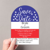 Einfache Hochzeit vom 4. Juli im Patriotischen Lan Acryleinladungen (Insitu (Handheld))