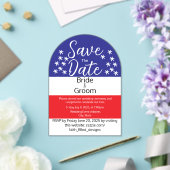 Einfache Hochzeit vom 4. Juli im Patriotischen Lan Acryleinladungen (Insitu (Hochzeit))