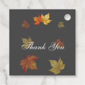 Einfache Hochzeit von Ahorn-Blätter Geschenkanhänger (Rückseite)