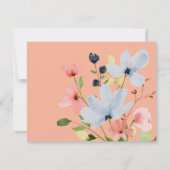 Einfache Hochzeit von Arch Blue und Rosa Dankeskarte (Rückseite)