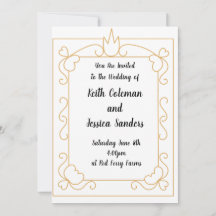 Einfache Hochzeit von Braut und Bräutigam