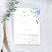 Einfache Hochzeit von Clean Chic White Hydrangea Einladungsbanderole