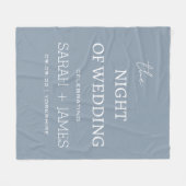 Einfache Hochzeit von dunkelblauen und weißen Name Fleecedecke (Vorderseite (Horizontal))