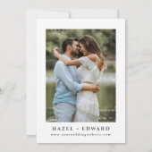 Einfache Hochzeit von Dusty Blue Foto speichert di Save The Date (Rückseite)