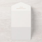 Einfache Hochzeit von Elfenbein und Tan All In One Einladung (Außenbereich)