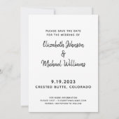 Einfache Hochzeit von Foto Pet Horse Save The Date (Rückseite)