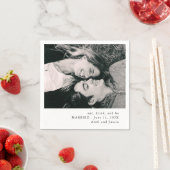 Einfache Hochzeit von Fotos Serviette (Beispiel)