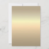 Einfache Hochzeit von Gold-Foto Save The Date (Rückseite)