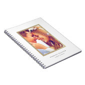 Einfache Hochzeit von Gold Glitzer Frame Foto Notizblock (Rechte Seite)
